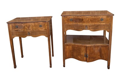 Lot 1096 - A MATCHED PAIR OF REPRODUCTION CONSOLE TABLES