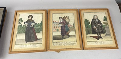 Lot 768 - JEREMIAS WOLFF: THREE HAND COLOURED ENGRAVINGS ON PAPER