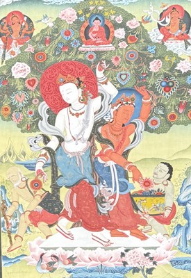 Lot 781 - LOK CHIKRATAR: A PAINTING DEPICTING A THANGKA