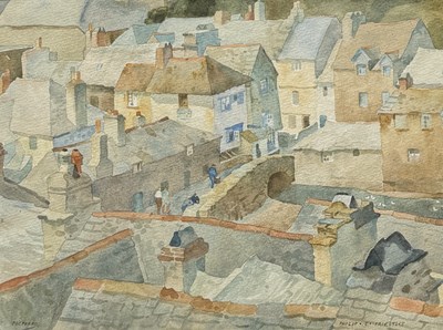 Lot 770 - PHILIP COLLINGWOOD PRIESTLEY (1901-1972): A WATERCOLOUR PAINTING ON PAPER 'POLPERRO'
