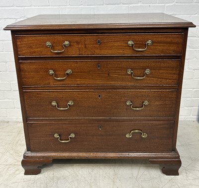 Lot 1082 - A GEORGE III CHEST OF DRAWERS