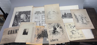 Lot 1141 - A COLLECTION OF 18TH / 19TH CENTURY CONTINENTAL PRINTS INCLUDING EARLY GERMAN ENGRAVING, FRENCH BUILDING PLANS AND PARVIA ITALY ENGRAVING (19)