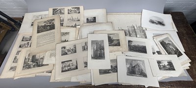 Lot 1148 - AN ASSORTMENT OF 18TH/19TH CENTURY PRINTS DEPICTING ESSEX AND HERTFORDSHIRE TO INCLUDE THE PALACE OF BEAULIEU AND NEWHALL, PLASHEY CASTLE AND ST ALBANS ABBEY
