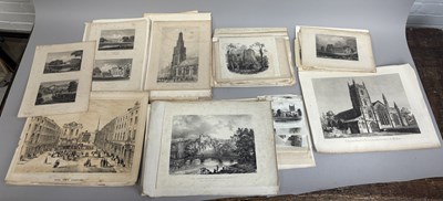 Lot 1144 - A LARGE QUANTITY OF 18TH/19TH CENTURY ENGRAVINGS/PRINTS OF HEREFORDSHIRE AND WALES (214)