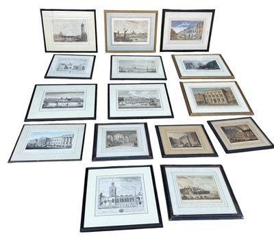 Lot 777 - A COLLECTION OF FIFTEEN ENGRAVINGS AND PRINTS DEPICTING VIEWS IN LONDON, TO INCLUDE 18TH CENTURY, ROWLANDSON, FIRE OF LONDON, CHURCHES
