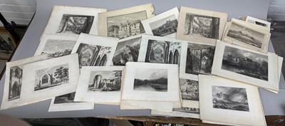 Lot 1145 - A LARGE QUANTITY OF 18TH/19TH CENTURY LOOSE ENGRAVINGS/PRINTS OF HEREFORDSHIRE, GLOUCESTERSHIRE, MONMOUTHSHIRE AND WALES (63)