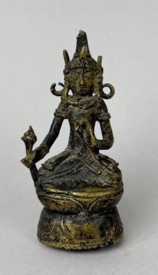 Lot 77 - AN EARLY INDONESIAN SEATED BUDDHA OR BODHISATTVA, JAVA