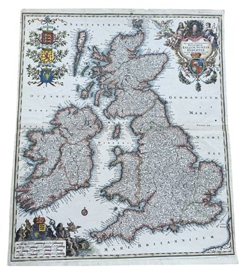 Lot 717 - MATTHIAS SEUTTER: A MAP OF BRITIAN AND IRELAND, CIRCA 1740