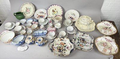 Lot 1163 - A COLLECTION OF EARLY CHINA TO INCLUDE SPODE, NEWHALL, DERBY, STAFFORDSHIRE ETC