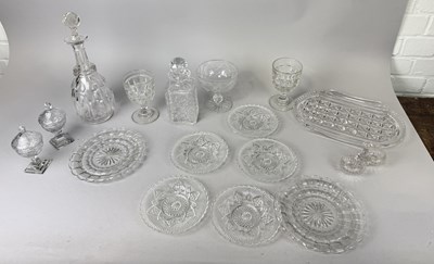 Lot 1216 - GLASSWARE TO INCLUDE DECANTER, DISHES