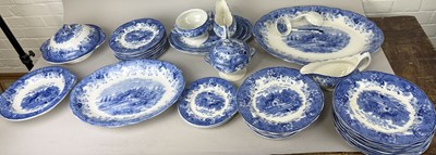 Lot 1192 - WOOD AND SONS: A BLUE AND WHITE DINNER SERVICE