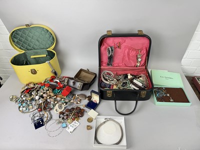 Lot 1191 - A COLLECTION OF COSTUME JEWELLERY IN TWO BOXES