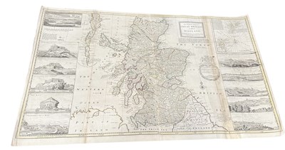 Lot 701 - HERMAN MOLL: A MAP, THE NORTH PART OF GREAT BRITAIN CALLED SCOTLAND, 1714, PARTIALLY HAND COLOURED