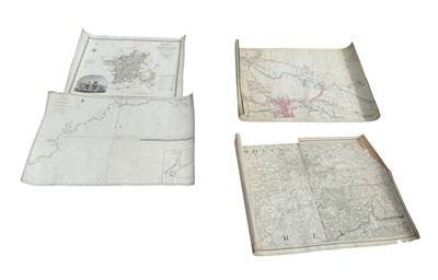 Lot 710 - A COLLECTION OF MAPS AND HYRDOLOGICAL MAPS, TO INCLUDE MURDOCH MACKENZIE, GREENWOOD AND CO MAP OF WORCESTER, ORDINANCE SURVEY