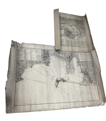Lot 712 - W.FADEN: A PLAN OF THE HARBOUR OF CADIZ AFTER BRIGADIER DON VINCENT TOFINO, 1805