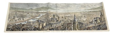 Lot 707 - HENRY CHARLES BREWER: A BIRDS EYE VIEW OF DUBLIN, SIGNED IN PLATE AND DATED 1890