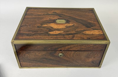 Lot 563 - A ROSEWOOD CAMPAIGN VANITY CASE BY D. EDWARDS, TO HIS MAJESTY, LONDON