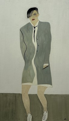 Lot 773 - ANNE ROTHENSTEIN: AN OIL PAINTING ON WOOD PANEL 'SNEAKERS 2'