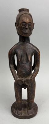 Lot 537 - AN AFRICAN TRIBAL IVORY COAST BAULE DOUBLE MASK