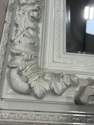 Lot 643 - ANDREW MARTIN: A PAIR OF LARGE RECTANGULAR WHITE WALL MIRRORS