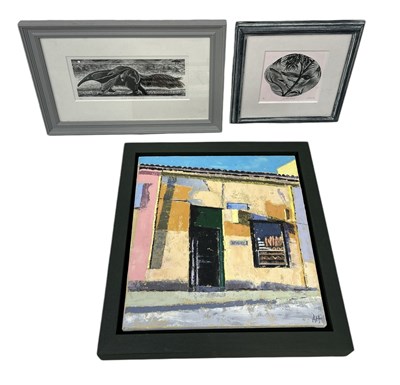 Lot 921 - TWO PRINTS BY CATHRYN KUHFIELD ALONG WITH AN OIL PAINTING BY ANN HAWKSLEY