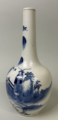 Lot 217C - A CHINESE BLUE AND WHITE BOTTLE VASE PAINTED WITH FIGURES, QING DYNASTY 19TH CENTURY