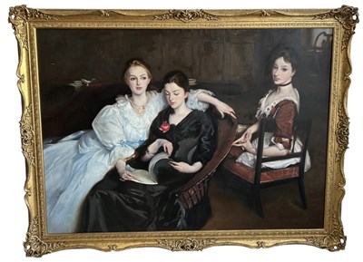 Lot 372 - AFTER JOHN SINGER SARGENT: AN OIL PAINTING ON CANVAS 'THE MISSES VICKERS'