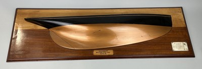 Lot 670 - A WOODEN MODEL OF A HALF HULL DESIGNED BY WILLIAM FIFE JUNIOR, FAIRLIE