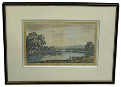 Lot 911 - A HAND COLOURED ENGRAVING DEPICTING RICHMOND HILL FROM TWICKENHAM