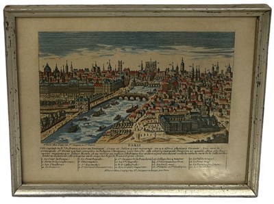 Lot 556 - AN EARLY ENGRAVING OF PARIS, FRANCE