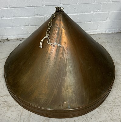 Lot 1003 - A COPPER INDUSTRIAL CEILING LIGHT