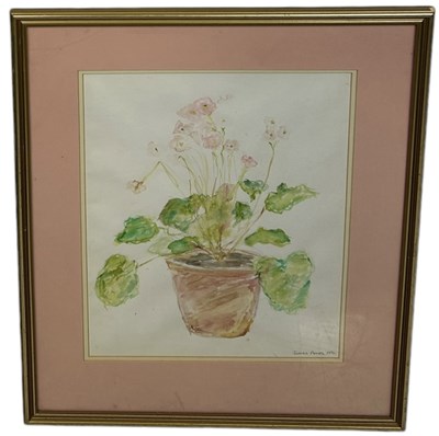 Lot 487 - JAMES AMOS: A WATERCOLOUR PAINTING DEPICTING A STILL LIFE WITH FLOWERS