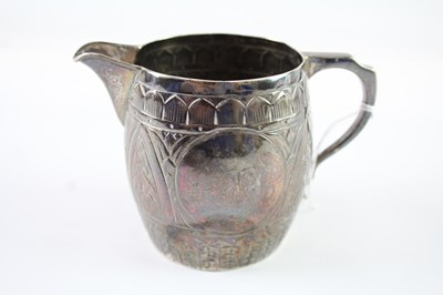 Lot 422K - AN ANTIQUE .925 STERLING SILVER VICTORIAN NOVELTY CREAM JUG