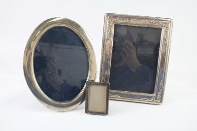 Lot 422N - THREE STERLING SILVER PHOTOGRAPH FRAMES