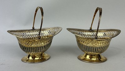 Lot 87 - A PAIR OF SILVER AND GILT BASKETS