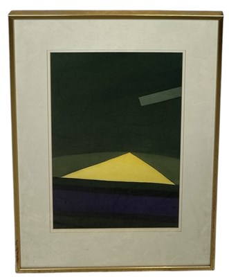 Lot 678 - AN ABSTRACT WATERCOLOUR PAINTING ON PAPER