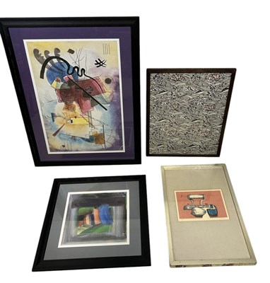 Lot 842 - FOUR ABSTRACT PRINTS, INCLUDING ONE SIGNED 'SASH'