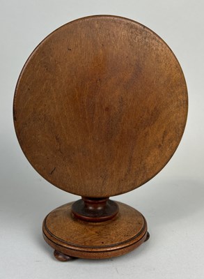 Lot 1016 - AN ANTIQUE MINIATURE MAHOGANY APPRENTICE TILT-TOP TABLE