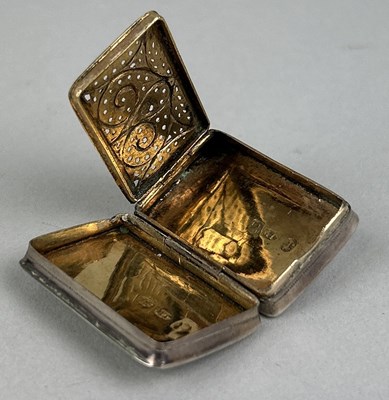 Lot 120 - A SILVER VINAIGRETTE MARKED FOR JOSEPH WILLMORE