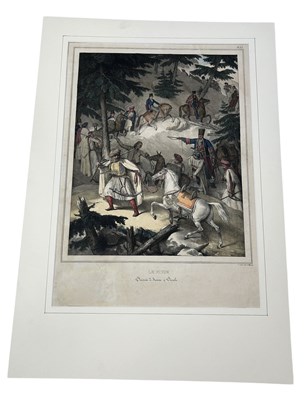 Lot 518 - LOUIS DUPRE (1789-1837): AN ORIGINAL FRENCH LITHOGRAPH TITLED 'LA PINDE TRAVERSE DE TANINA A TRICALA'