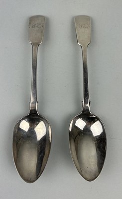 Lot 95 - A PAIR OF SILVER SERVING SPOONS