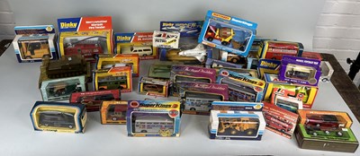 Lot 294 - A COLLECTION OF BOXED TOY CARS TO INCLUDE DINKY, CORGI ALONG WITH A BOX OF PLAY WORN CARS (QTY)