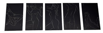 Lot 545 - ERIC GILL (1882-1940): FIVE FEMALE NUDES, FROM '25 NUDES' PUBLISHED 1938