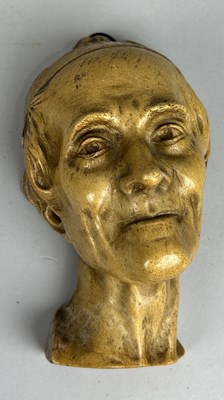 Lot 249 - A PLASTER BUST OF A MAN'S HEAD