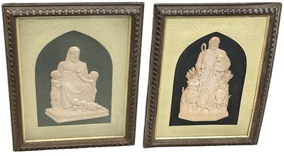 Lot 547 - A PAIR OF PRESSED PICTURE STUDIES 'THE GOOD SHEPHERD'