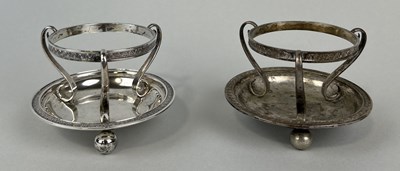 Lot 128 - A PAIR OF FOREIGN SILVER OR SILVER PLATE DISHES