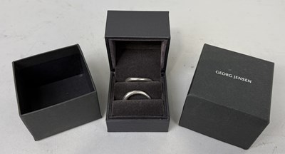 Lot 175 - A PAIR OF STERLING SILVER GEORG JENSEN OFFSPRING RINGS