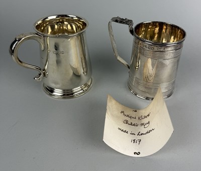 Lot 71 - TWO SILVER CHRISTENING CUPS