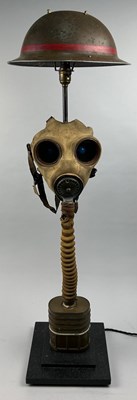 Lot 31 - WORLD WAR II GAS MASK LAMP, 

95cm in height