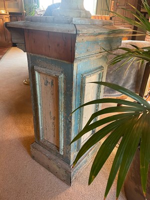 Lot 52 - A FRENCH BLUE PAINTED CHURCH PLINTH

99cm x 60cm